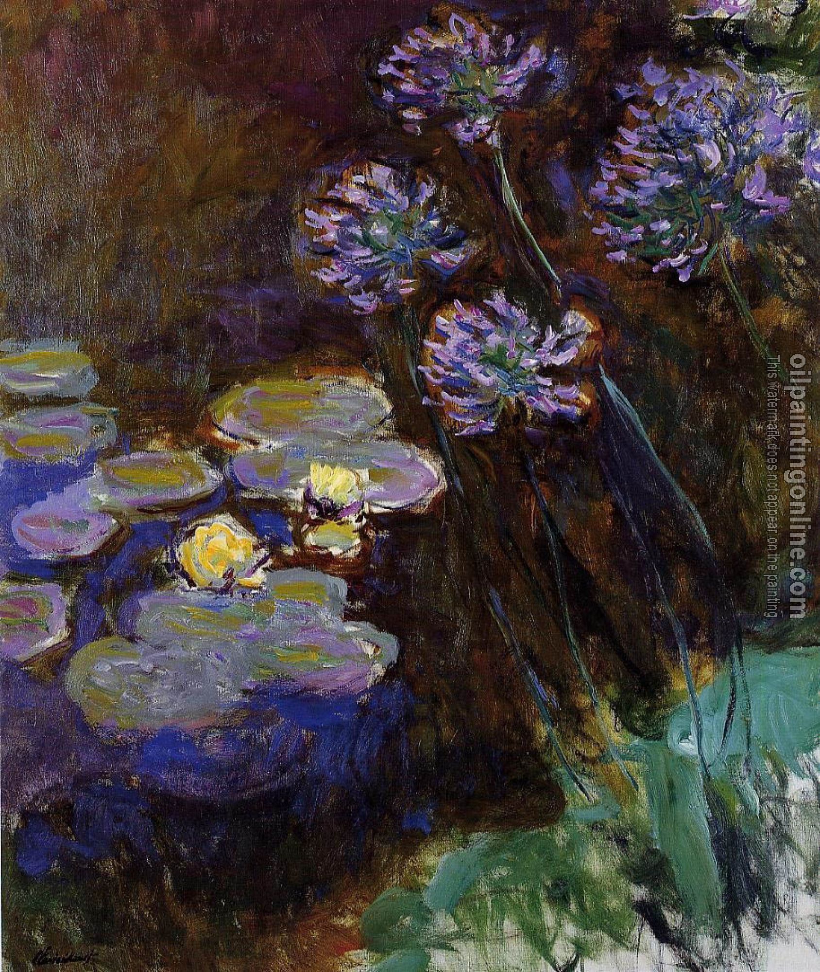 Monet, Claude Oscar - Water-Lilies and Agapanthus